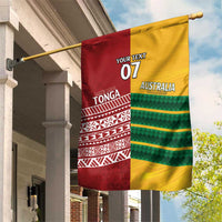 Australia - Tonga Rugby Custom Garden Flag Minimalist Dynamic LT7 House Flag Colorful - Polynesian Pride