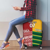 Australia - Tonga Rugby Custom Luggage Cover Minimalist Dynamic LT7 - Polynesian Pride