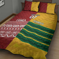 Australia - Tonga Rugby Custom Quilt Bed Set Minimalist Dynamic LT7 - Polynesian Pride