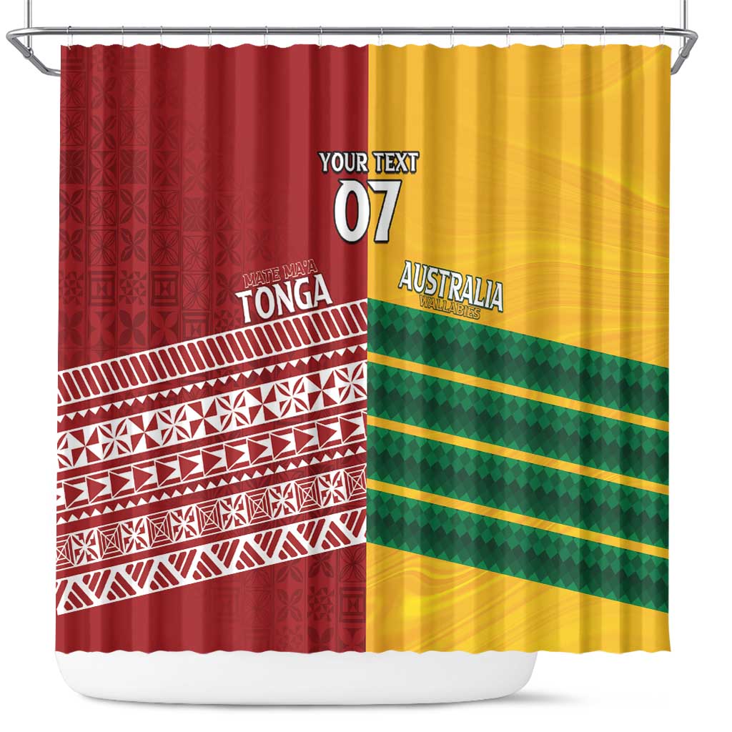 Australia - Tonga Rugby Custom Shower Curtain Minimalist Dynamic LT7 Colorful - Polynesian Pride