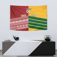 Australia - Tonga Rugby Custom Tapestry Minimalist Dynamic LT7 - Polynesian Pride
