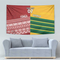 Australia - Tonga Rugby Custom Tapestry Minimalist Dynamic LT7 - Polynesian Pride