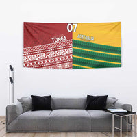Australia - Tonga Rugby Custom Tapestry Minimalist Dynamic LT7 - Polynesian Pride