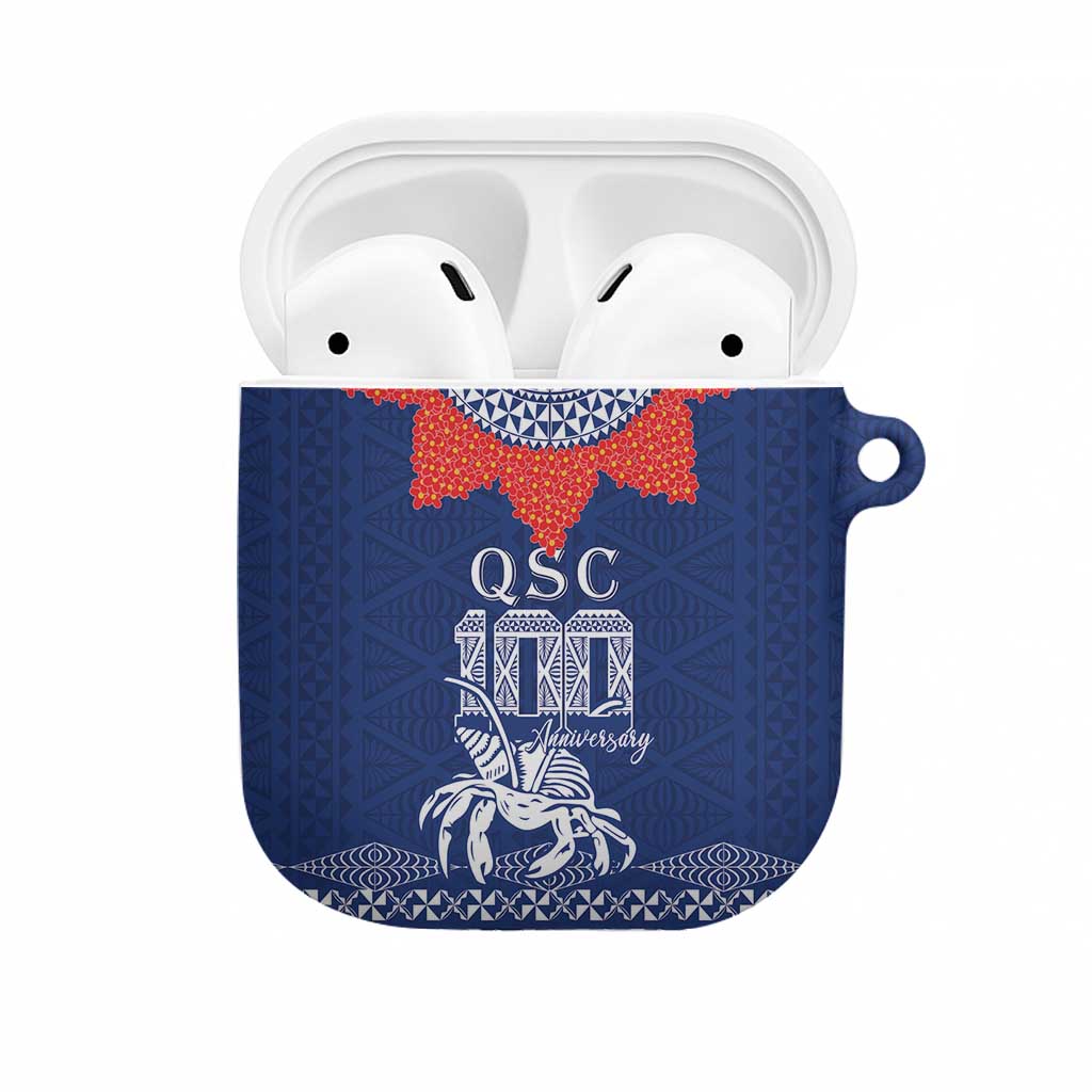 Queen Salote College 100 Years Anniversary AirPods Case Tonga QSC Royal Blue LT7 Royal Blue - Polynesian Pride