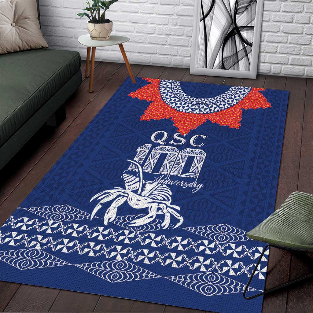 Queen Salote College 100 Years Anniversary Area Rug Tonga QSC Royal Blue LT7 Royal Blue - Polynesian Pride