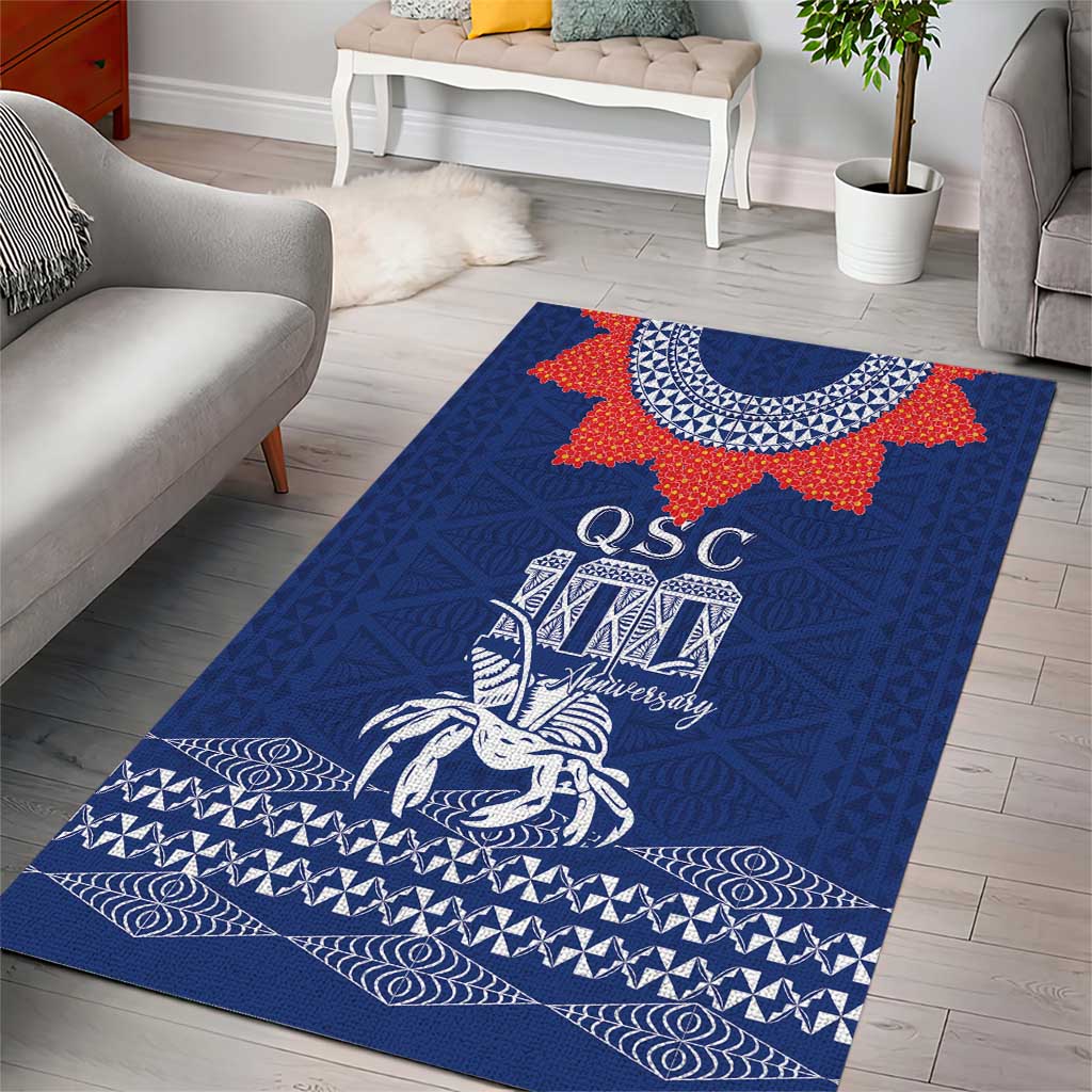 Queen Salote College 100 Years Anniversary Area Rug Tonga QSC Royal Blue LT7 - Polynesian Pride