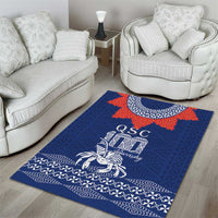 Queen Salote College 100 Years Anniversary Area Rug Tonga QSC Royal Blue LT7 - Polynesian Pride