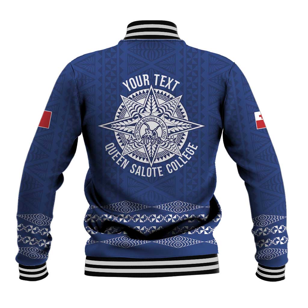 Queen Salote College 100 Years Anniversary Personalized Baseball Jacket Tonga QSC Royal Blue LT7 - Polynesian Pride