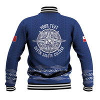 Queen Salote College 100 Years Anniversary Personalized Baseball Jacket Tonga QSC Royal Blue LT7 - Polynesian Pride