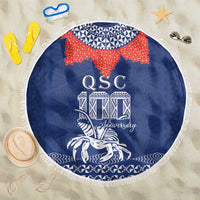 Queen Salote College 100 Years Anniversary Beach Blanket Tonga QSC Royal Blue LT7 One Size 150cm Royal Blue - Polynesian Pride