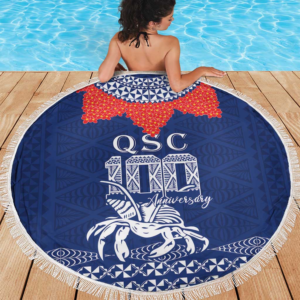 Queen Salote College 100 Years Anniversary Beach Blanket Tonga QSC Royal Blue LT7 - Polynesian Pride