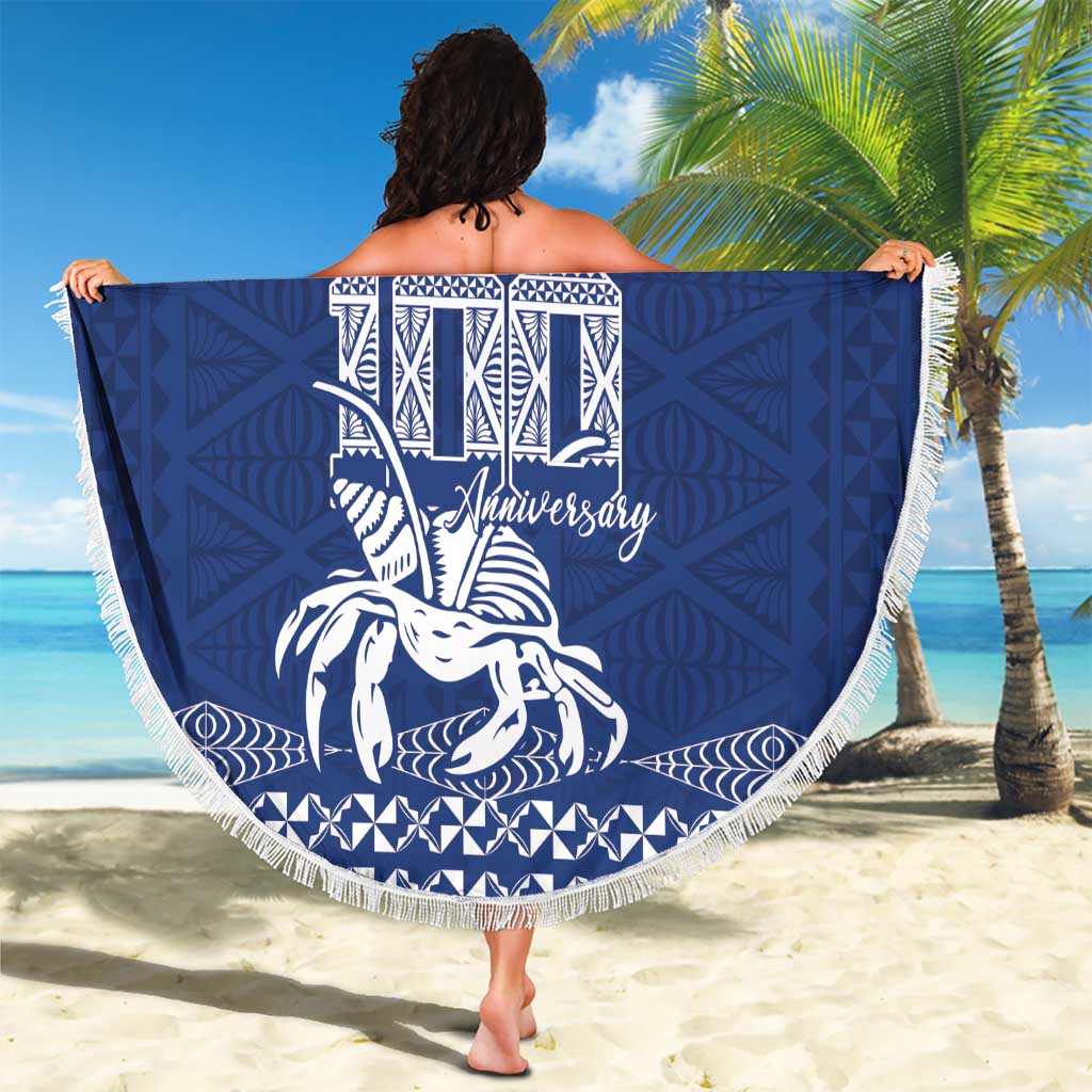 Queen Salote College 100 Years Anniversary Beach Blanket Tonga QSC Royal Blue LT7 - Polynesian Pride