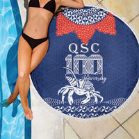 Queen Salote College 100 Years Anniversary Beach Blanket Tonga QSC Royal Blue LT7 - Polynesian Pride
