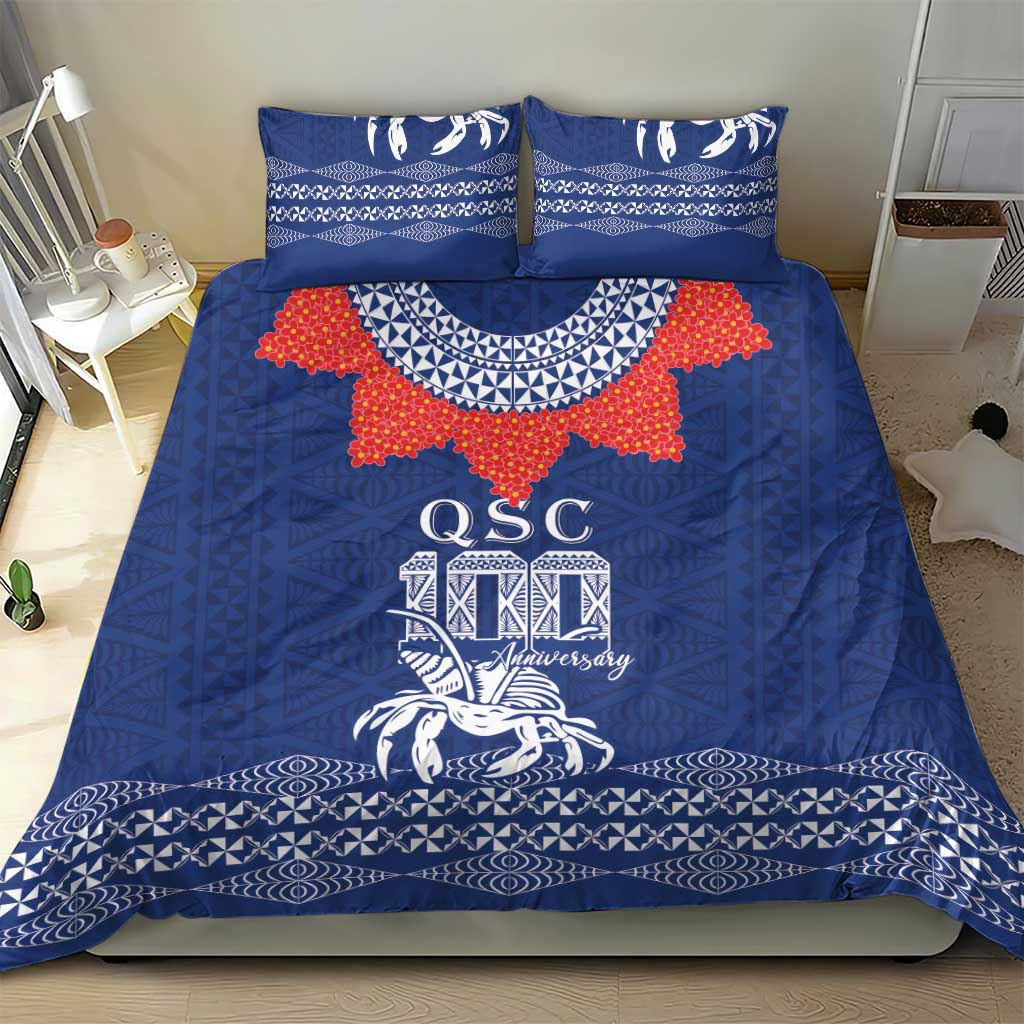 Queen Salote College 100 Years Anniversary Bedding Set Tonga QSC Royal Blue LT7 - Polynesian Pride