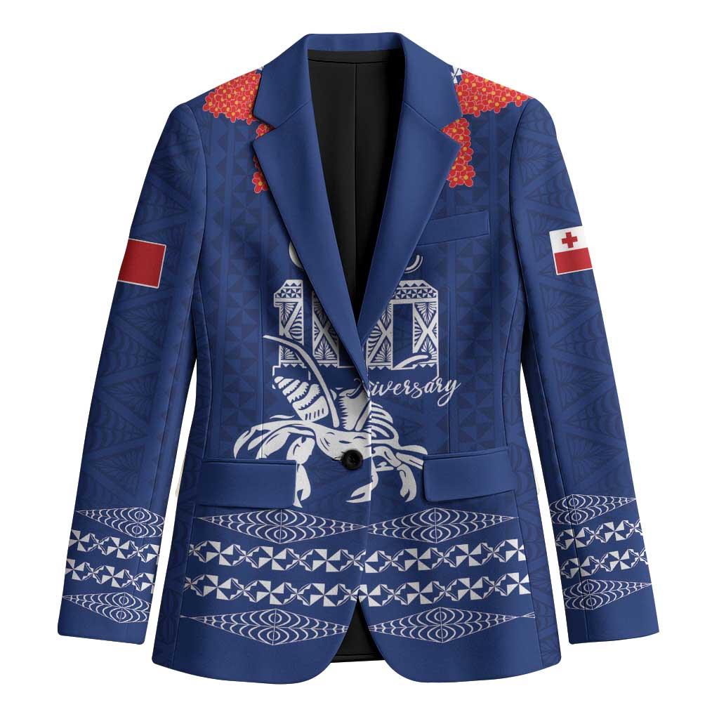 Queen Salote College 100 Years Anniversary Personalized Blazer Tonga QSC Royal Blue LT7 Unisex Royal Blue - Polynesian Pride