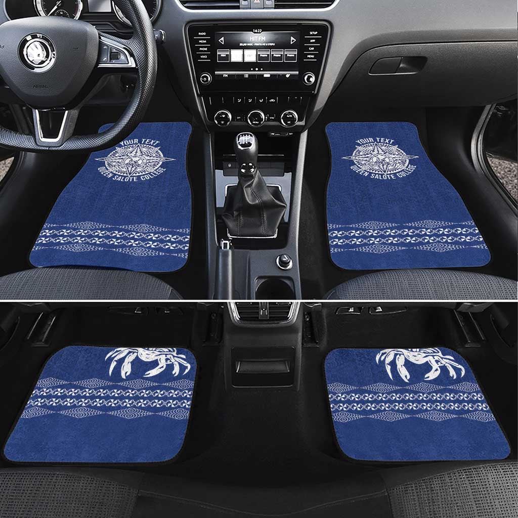 Queen Salote College 100 Years Anniversary Personalized Car Mats Tonga QSC Royal Blue LT7 Set 4pcs Royal Blue - Polynesian Pride