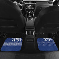 Queen Salote College 100 Years Anniversary Personalized Car Mats Tonga QSC Royal Blue LT7 Set 2pcs - Back Royal Blue - Polynesian Pride
