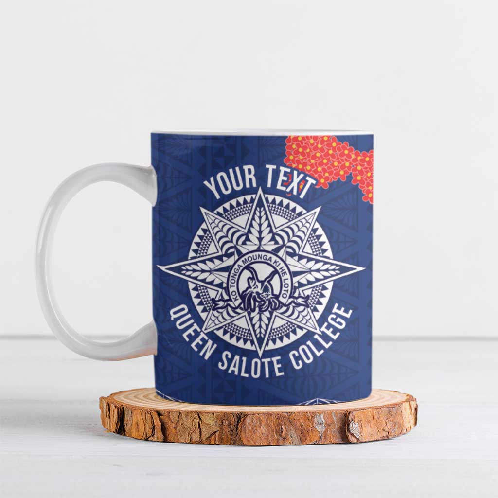 Queen Salote College 100 Years Anniversary Personalized Ceramic Mug Tonga QSC Royal Blue LT7 Royal Blue - Polynesian Pride