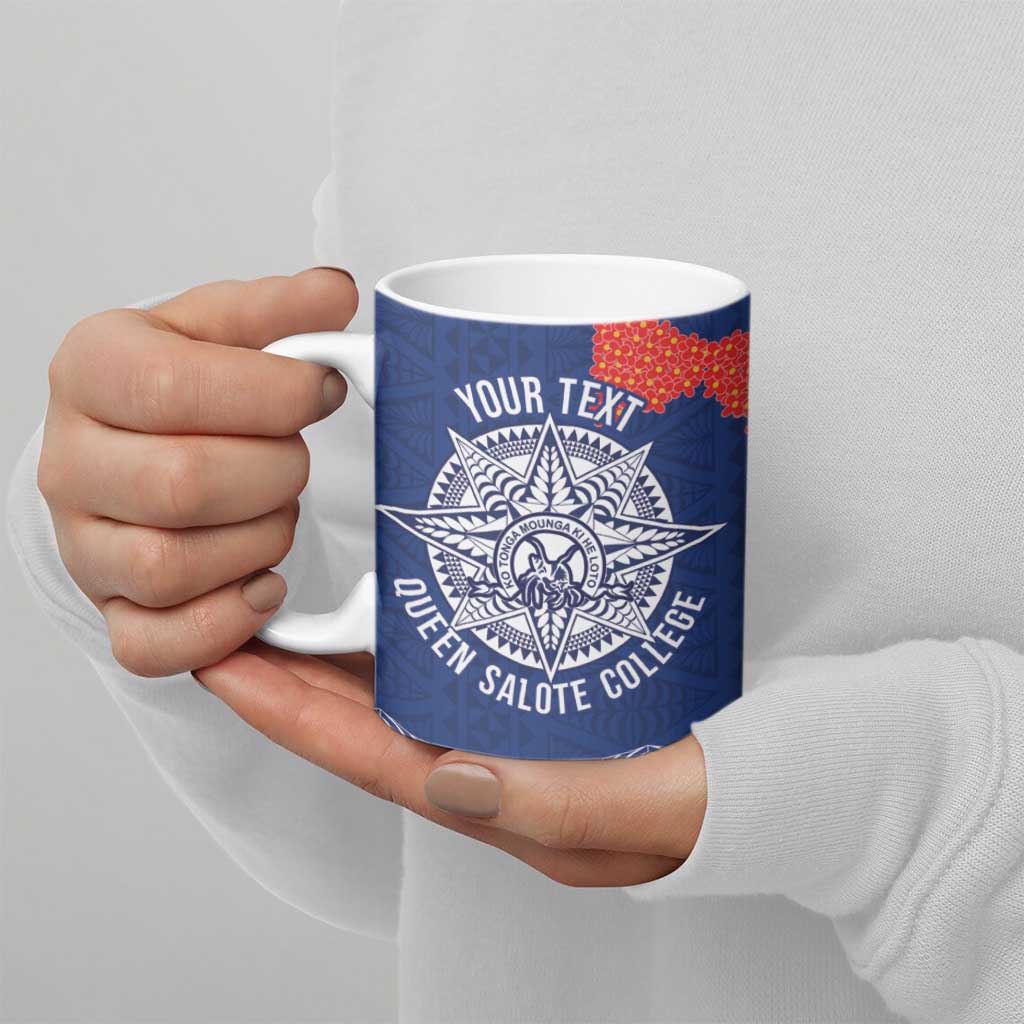 Queen Salote College 100 Years Anniversary Personalized Ceramic Mug Tonga QSC Royal Blue LT7 - Polynesian Pride