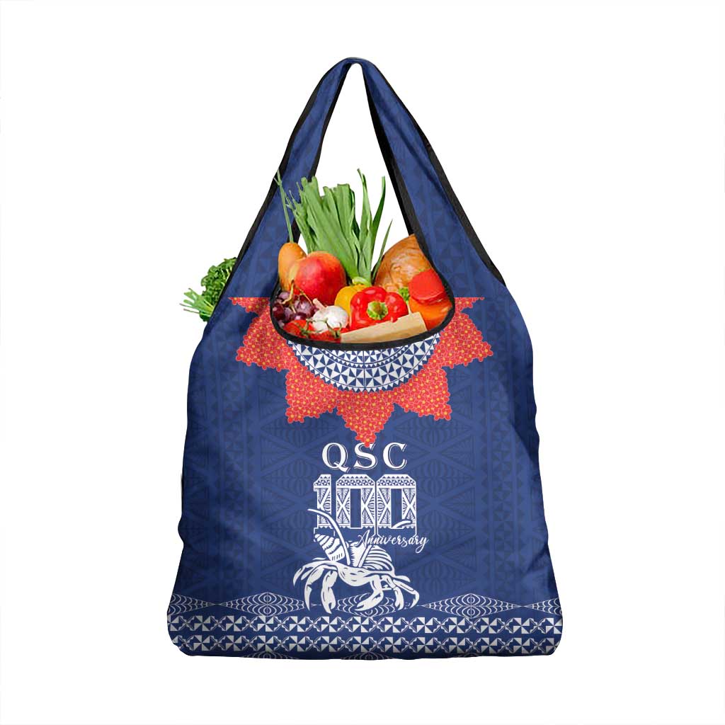 Queen Salote College 100 Years Anniversary Grocery Bag Tonga QSC Royal Blue LT7 1-pack One Size Royal Blue - Polynesian Pride