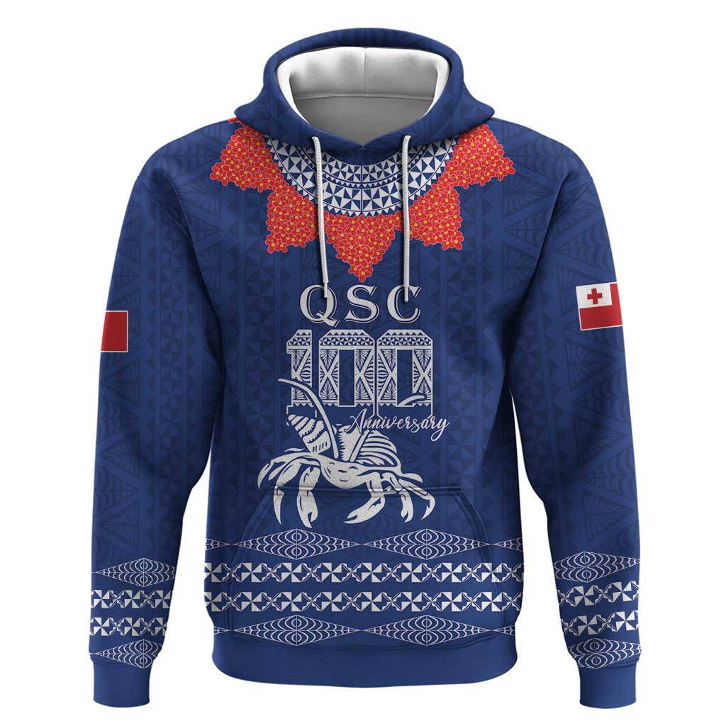 Queen Salote College 100 Years Anniversary Personalized Hoodie Tonga QSC Royal Blue LT7 Pullover Hoodie Royal Blue - Polynesian Pride