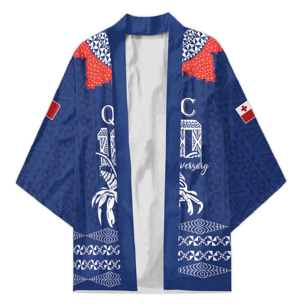 Queen Salote College 100 Years Anniversary Personalized Kimono Tonga QSC Royal Blue LT7 Unisex Royal Blue - Polynesian Pride