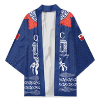 Queen Salote College 100 Years Anniversary Personalized Kimono Tonga QSC Royal Blue LT7 Unisex Royal Blue - Polynesian Pride