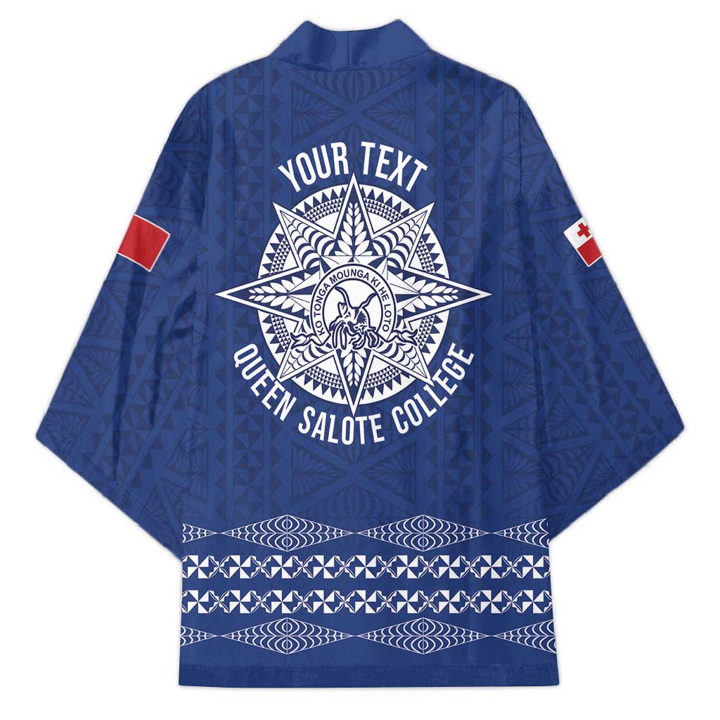 Queen Salote College 100 Years Anniversary Personalized Kimono Tonga QSC Royal Blue LT7 - Polynesian Pride