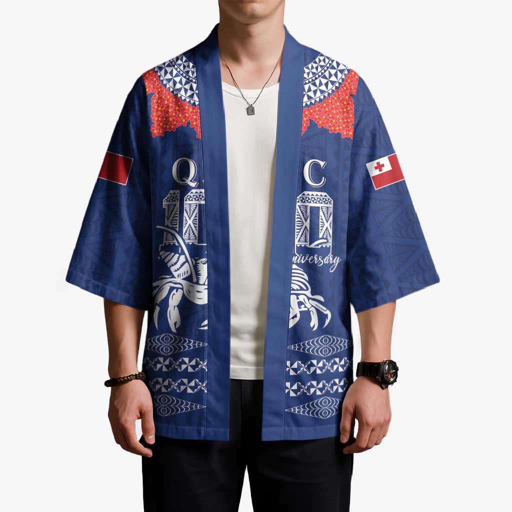 Queen Salote College 100 Years Anniversary Personalized Kimono Tonga QSC Royal Blue LT7 - Polynesian Pride