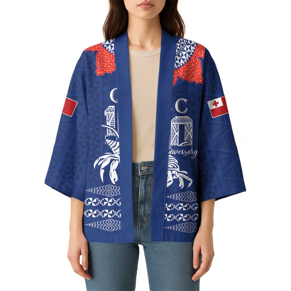 Queen Salote College 100 Years Anniversary Personalized Kimono Tonga QSC Royal Blue LT7 - Polynesian Pride