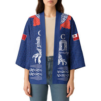 Queen Salote College 100 Years Anniversary Personalized Kimono Tonga QSC Royal Blue LT7 - Polynesian Pride