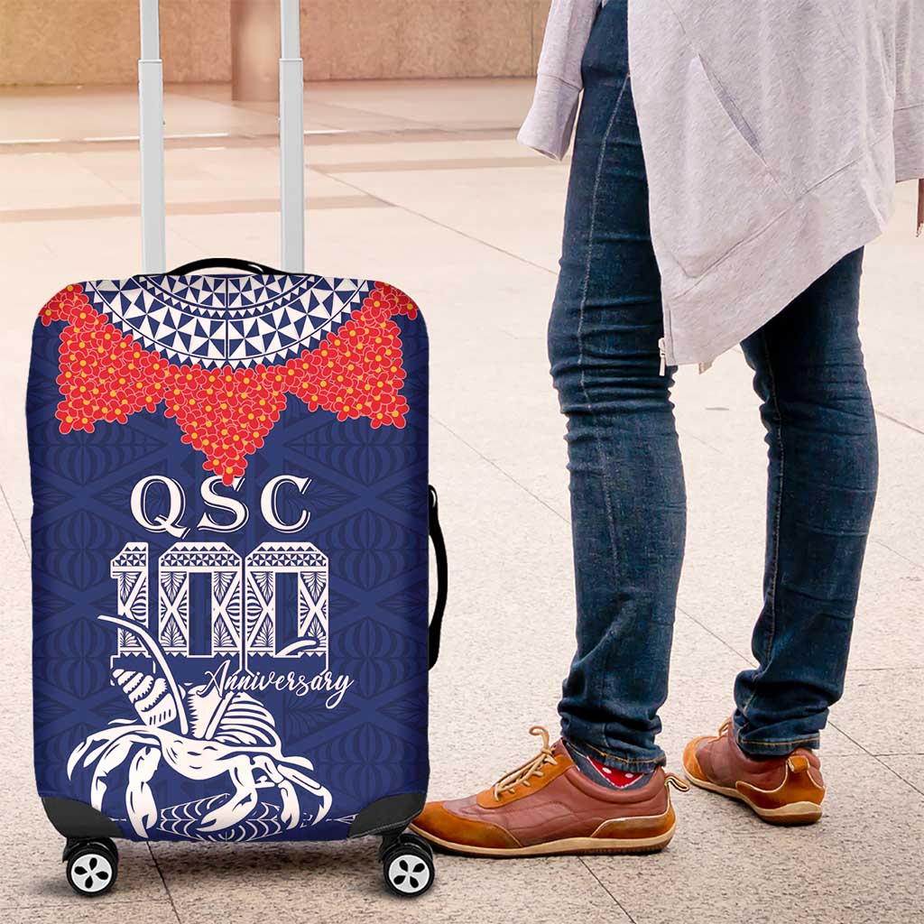 Queen Salote College 100 Years Anniversary Luggage Cover Tonga QSC Royal Blue LT7 Royal Blue - Polynesian Pride