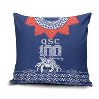 Queen Salote College 100 Years Anniversary Pillow Cover Tonga QSC Royal Blue LT7 Royal Blue - Polynesian Pride