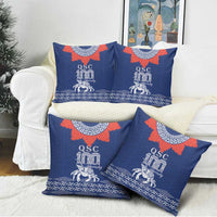 Queen Salote College 100 Years Anniversary Pillow Cover Tonga QSC Royal Blue LT7 - Polynesian Pride