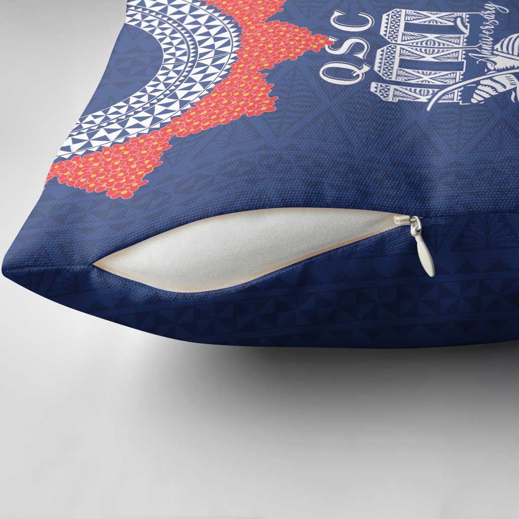 Queen Salote College 100 Years Anniversary Pillow Cover Tonga QSC Royal Blue LT7 - Polynesian Pride