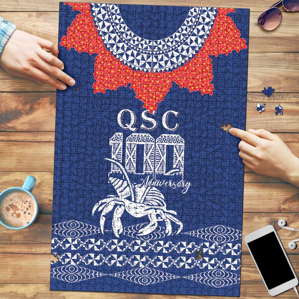 Queen Salote College 100 Years Anniversary Puzzle Tonga QSC Royal Blue LT7 Royal Blue - Polynesian Pride