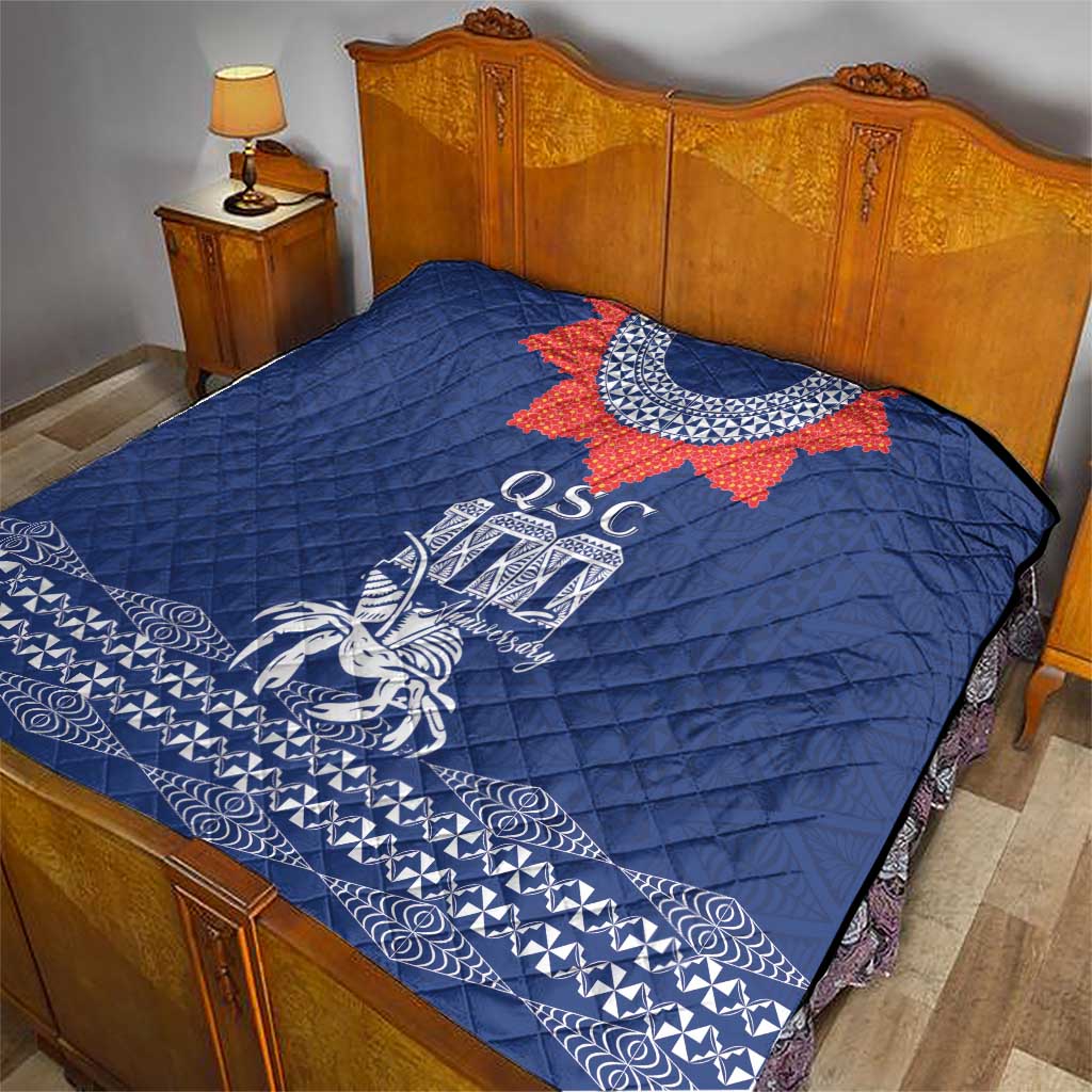 Queen Salote College 100 Years Anniversary Quilt Tonga QSC Royal Blue LT7 - Polynesian Pride