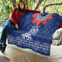 Queen Salote College 100 Years Anniversary Quilt Tonga QSC Royal Blue LT7 - Polynesian Pride