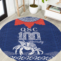 Queen Salote College 100 Years Anniversary Round Carpet Tonga QSC Royal Blue LT7 Royal Blue - Polynesian Pride