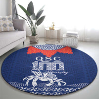 Queen Salote College 100 Years Anniversary Round Carpet Tonga QSC Royal Blue LT7 - Polynesian Pride