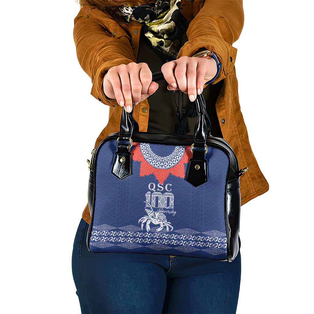 Queen Salote College 100 Years Anniversary Shoulder Handbag Tonga QSC Royal Blue LT7 One Size Royal Blue - Polynesian Pride