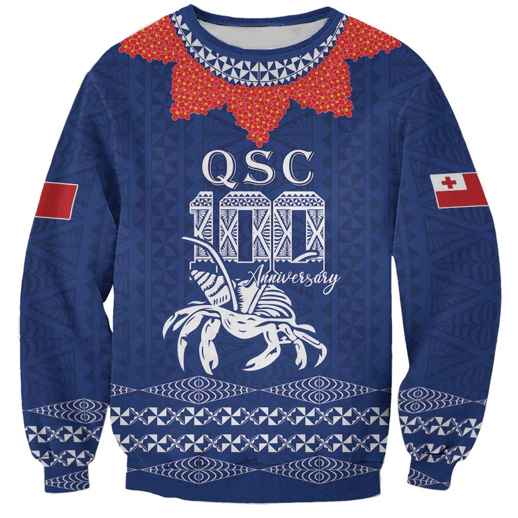 Queen Salote College 100 Years Anniversary Personalized Sweatshirt Tonga QSC Royal Blue LT7 Unisex Royal Blue - Polynesian Pride