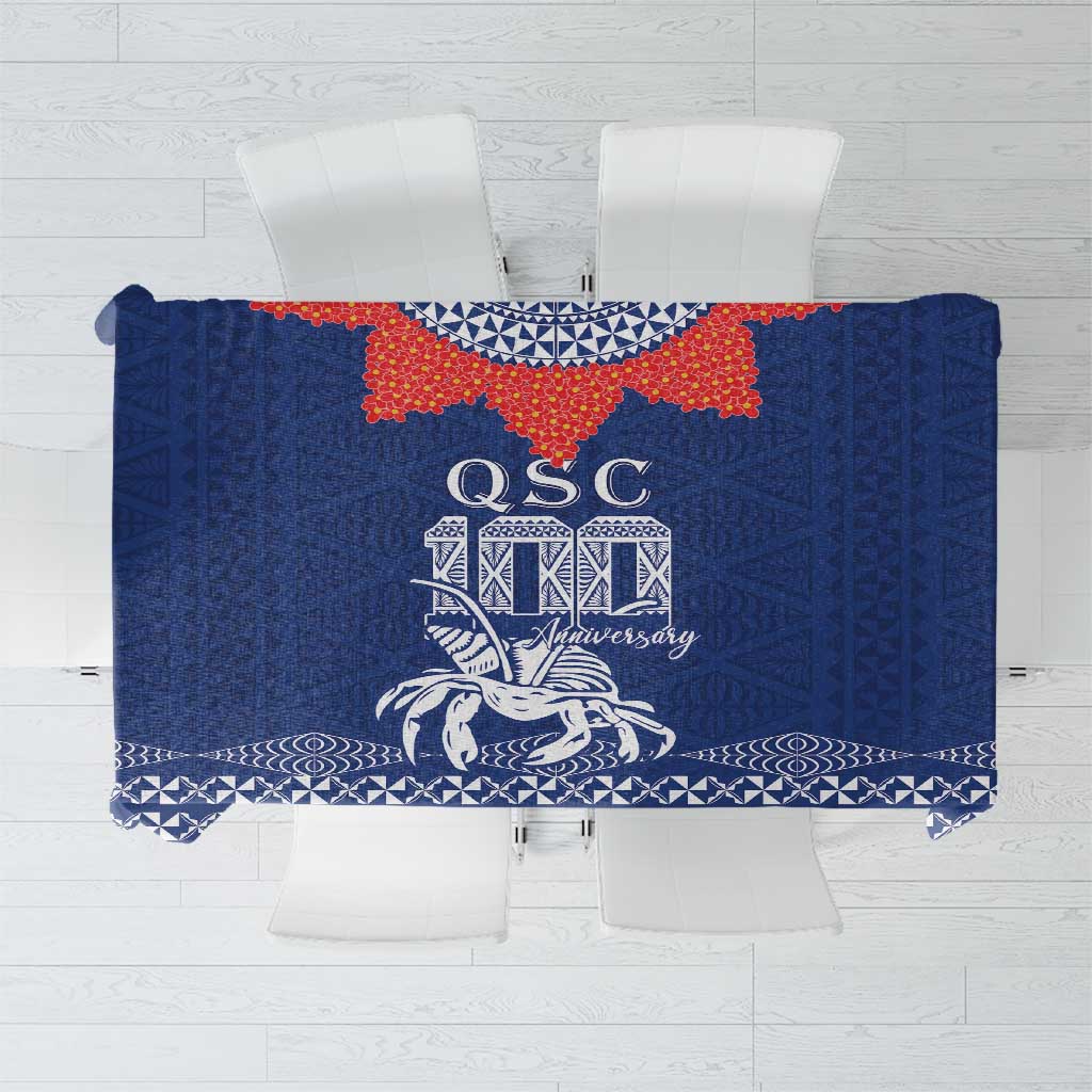 Queen Salote College 100 Years Anniversary Tablecloth Tonga QSC Royal Blue LT7 Royal Blue - Polynesian Pride