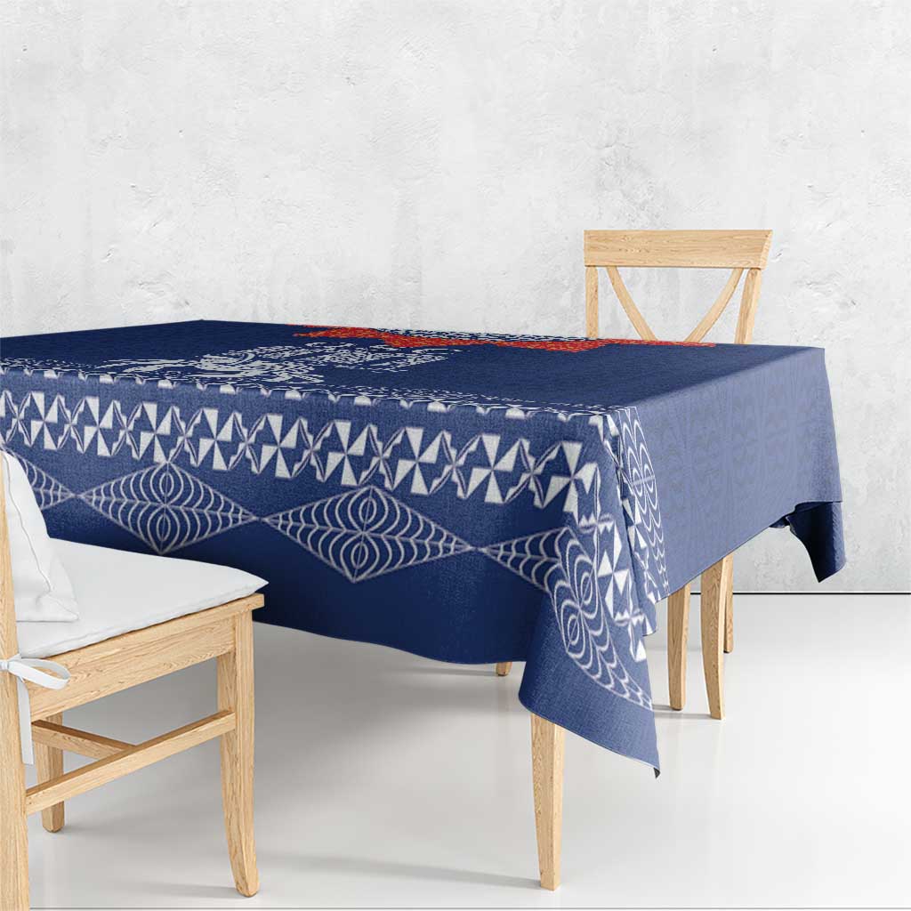 Queen Salote College 100 Years Anniversary Tablecloth Tonga QSC Royal Blue LT7 - Polynesian Pride
