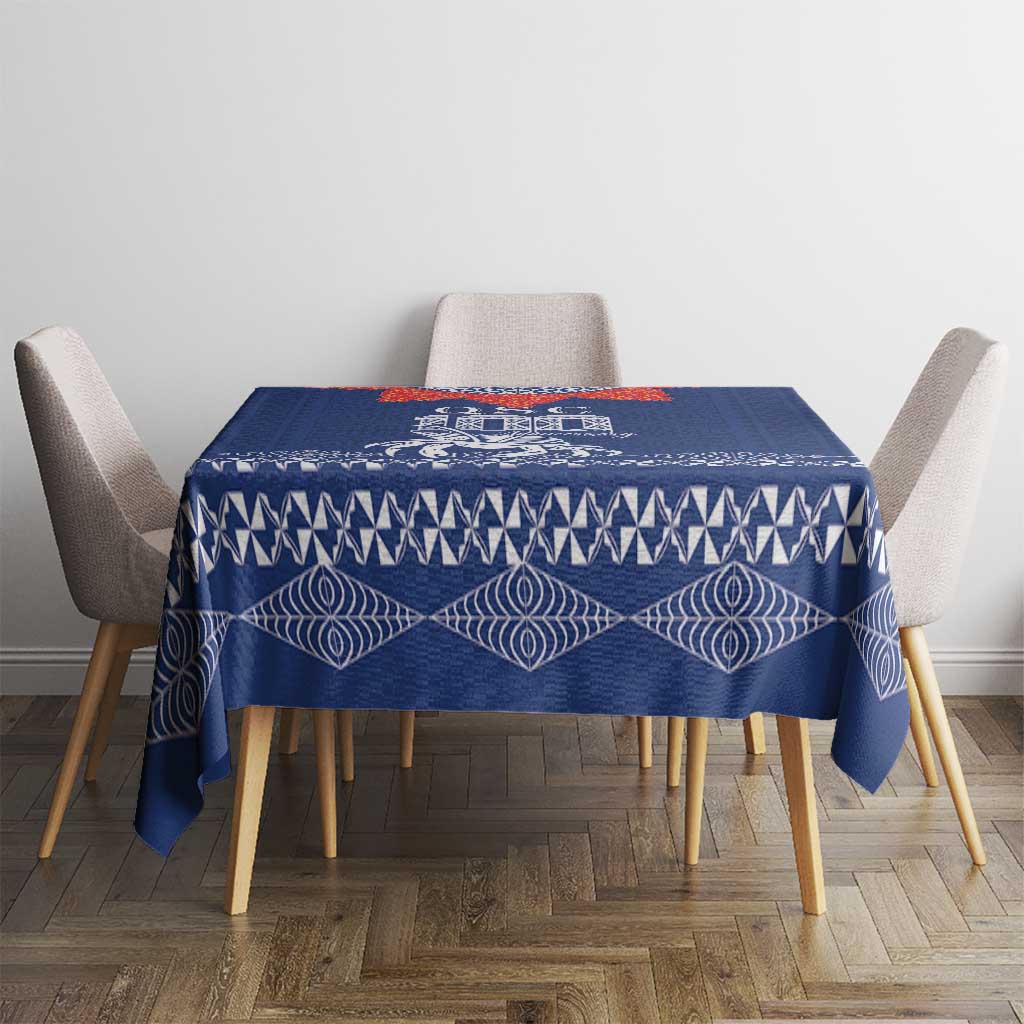 Queen Salote College 100 Years Anniversary Tablecloth Tonga QSC Royal Blue LT7 - Polynesian Pride