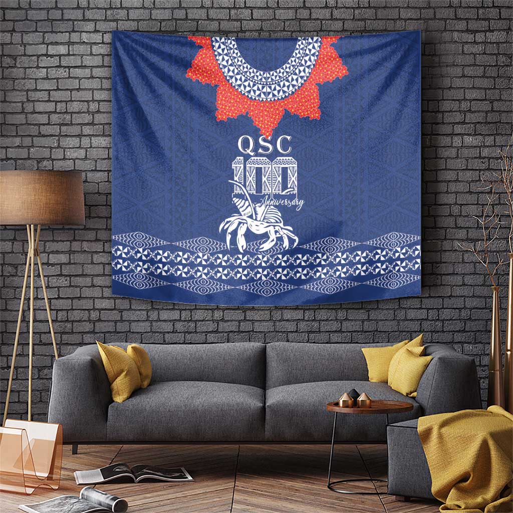 Queen Salote College 100 Years Anniversary Tapestry Tonga QSC Royal Blue LT7 Royal Blue - Polynesian Pride