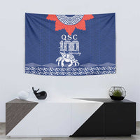 Queen Salote College 100 Years Anniversary Tapestry Tonga QSC Royal Blue LT7 - Polynesian Pride