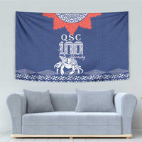 Queen Salote College 100 Years Anniversary Tapestry Tonga QSC Royal Blue LT7 - Polynesian Pride