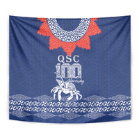 Queen Salote College 100 Years Anniversary Tapestry Tonga QSC Royal Blue LT7 - Polynesian Pride