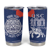Queen Salote College 100 Years Anniversary Personalized Tumbler Cup Tonga QSC Royal Blue LT7 Royal Blue - Polynesian Pride